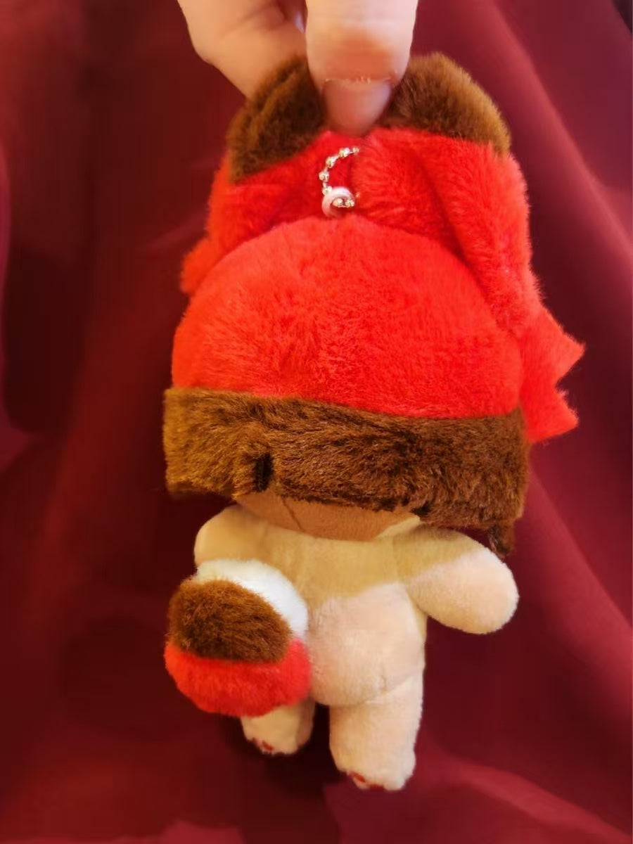 Hazbin Hotel Alastor plush doll (10cm/4"). Soft, collectible Radio Demon character toy perfect for fans. Premium quality, detailed design.