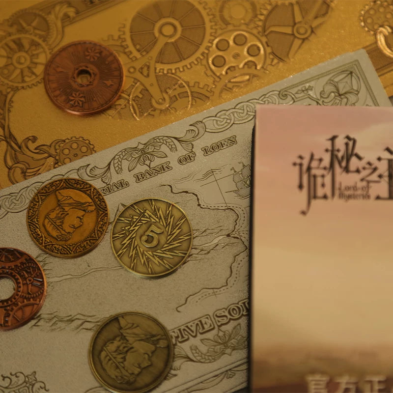Official Lord of the Mysteries Loen Kingdom coin set detail