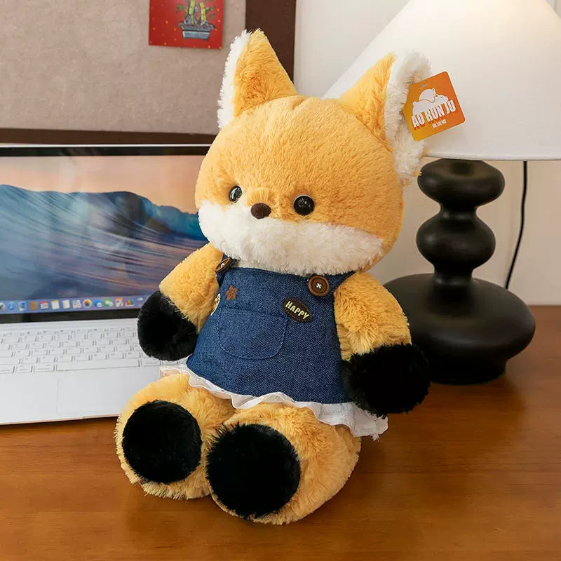 Forest fox running plushies fox wolf and husky animal plush dolls product image 3