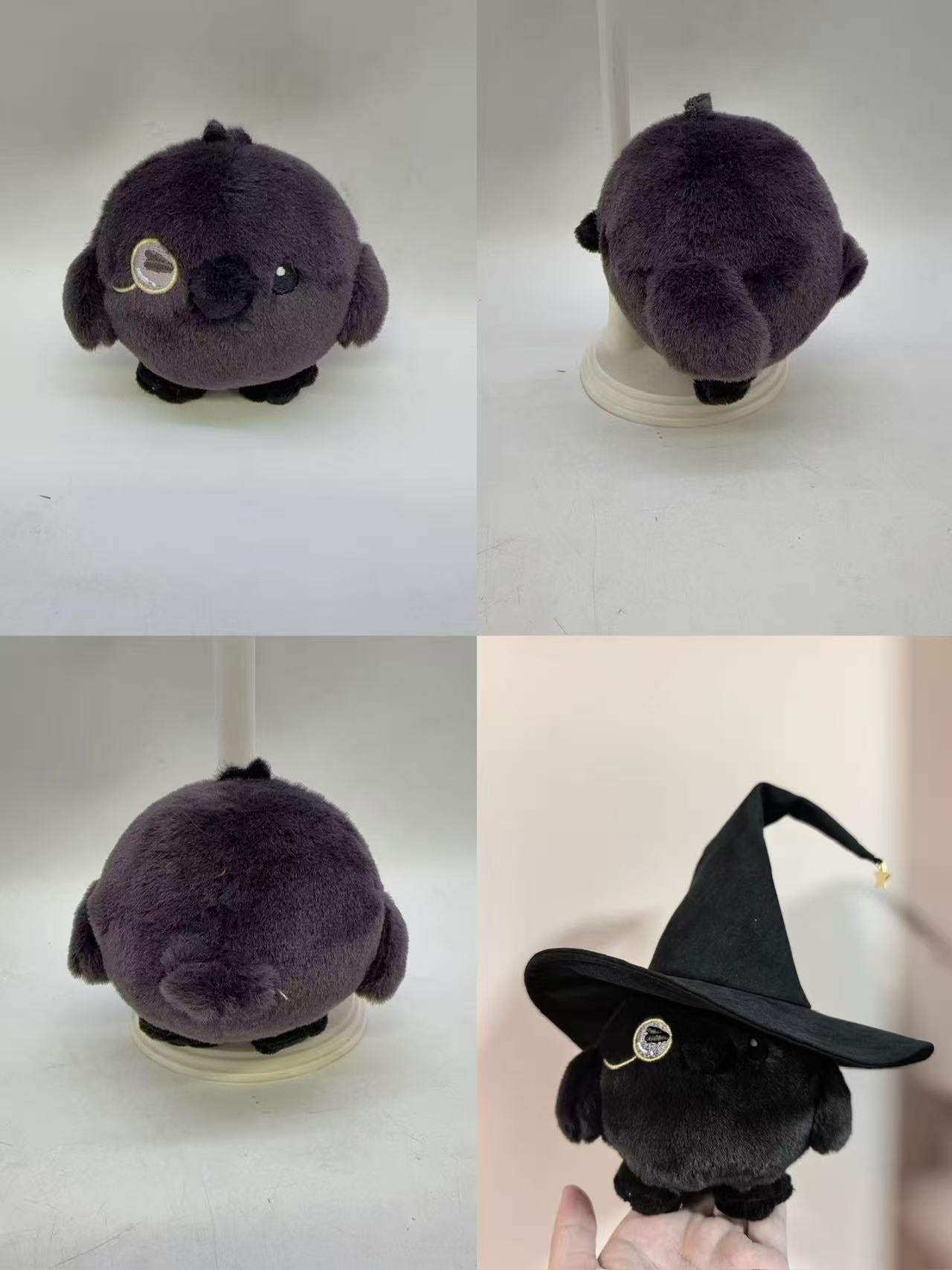 Lord of the Mysteries Amon crow plush doll front and back views