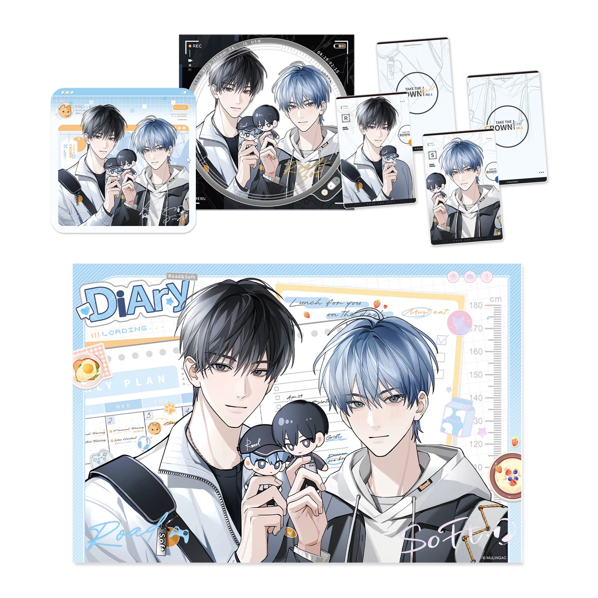 Limited Business shikishi badges and character cards collection