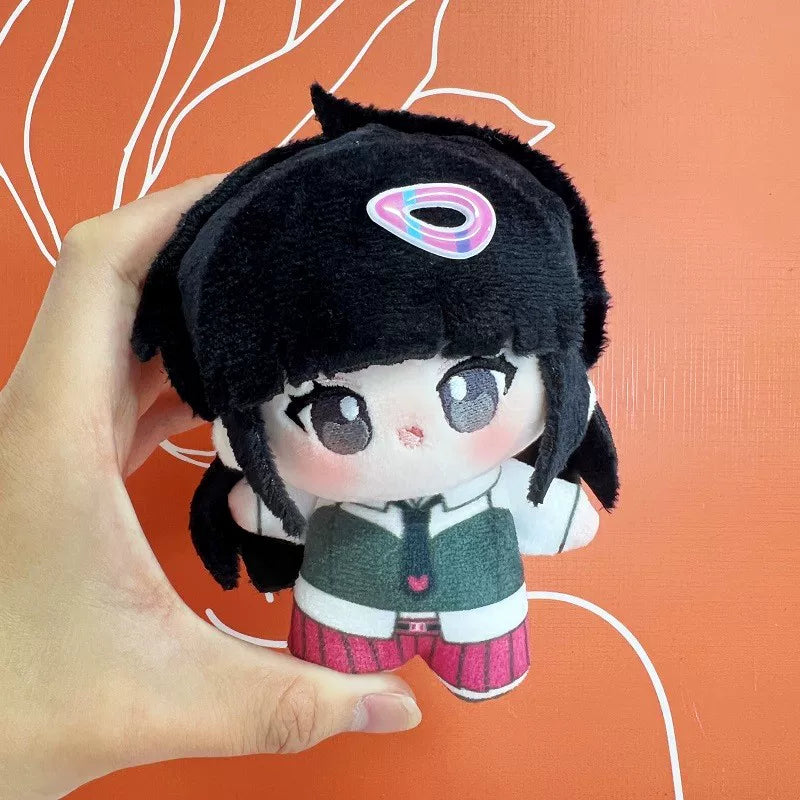 Qiao Ling printed cotton doll with black hair and pink skirt