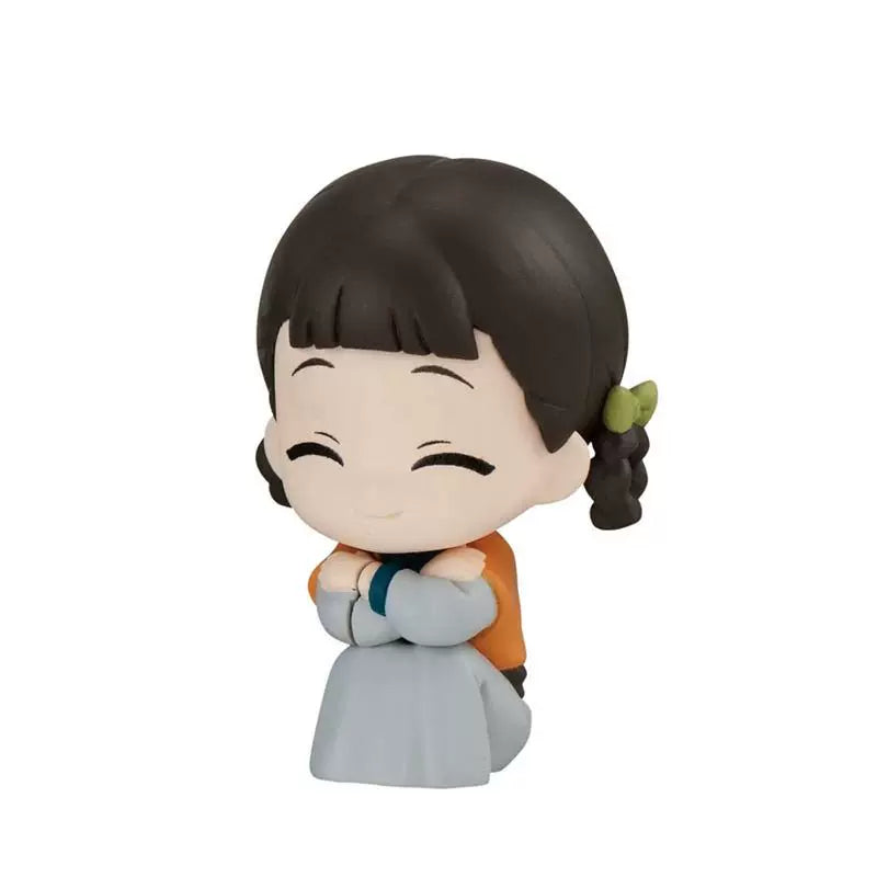 Xiaolan chibi mini figure with gray outfit and orange back detail