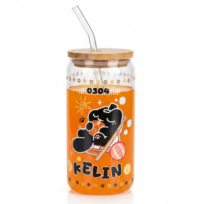 Lord of the Mysteries Klein Cat glass tumbler product photo