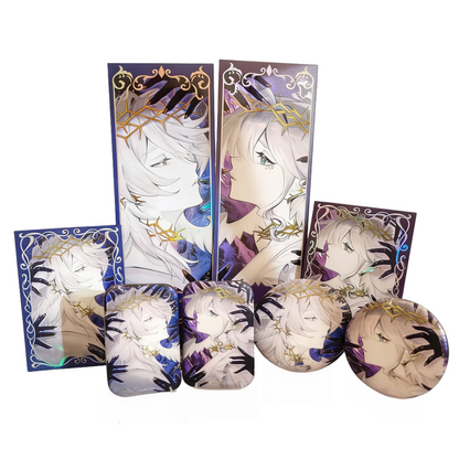 HSR Robin and Sunday Art Print Set Pin Back Buttons Prints Honkai Star Rail