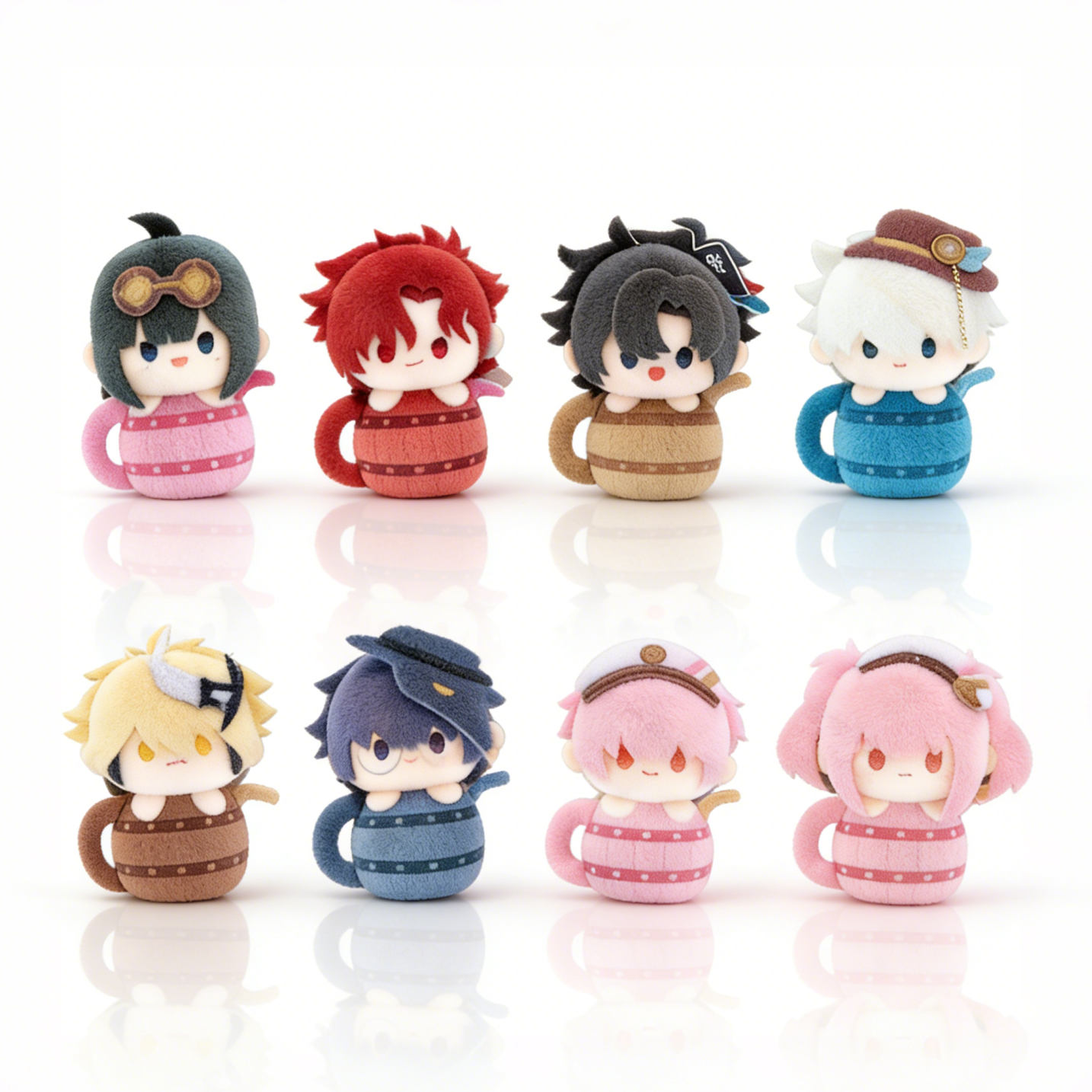Link Click | Seaside Rendezvous Barrel Plush Blind Box (4.72 in) Whole Box (8 Pcs)