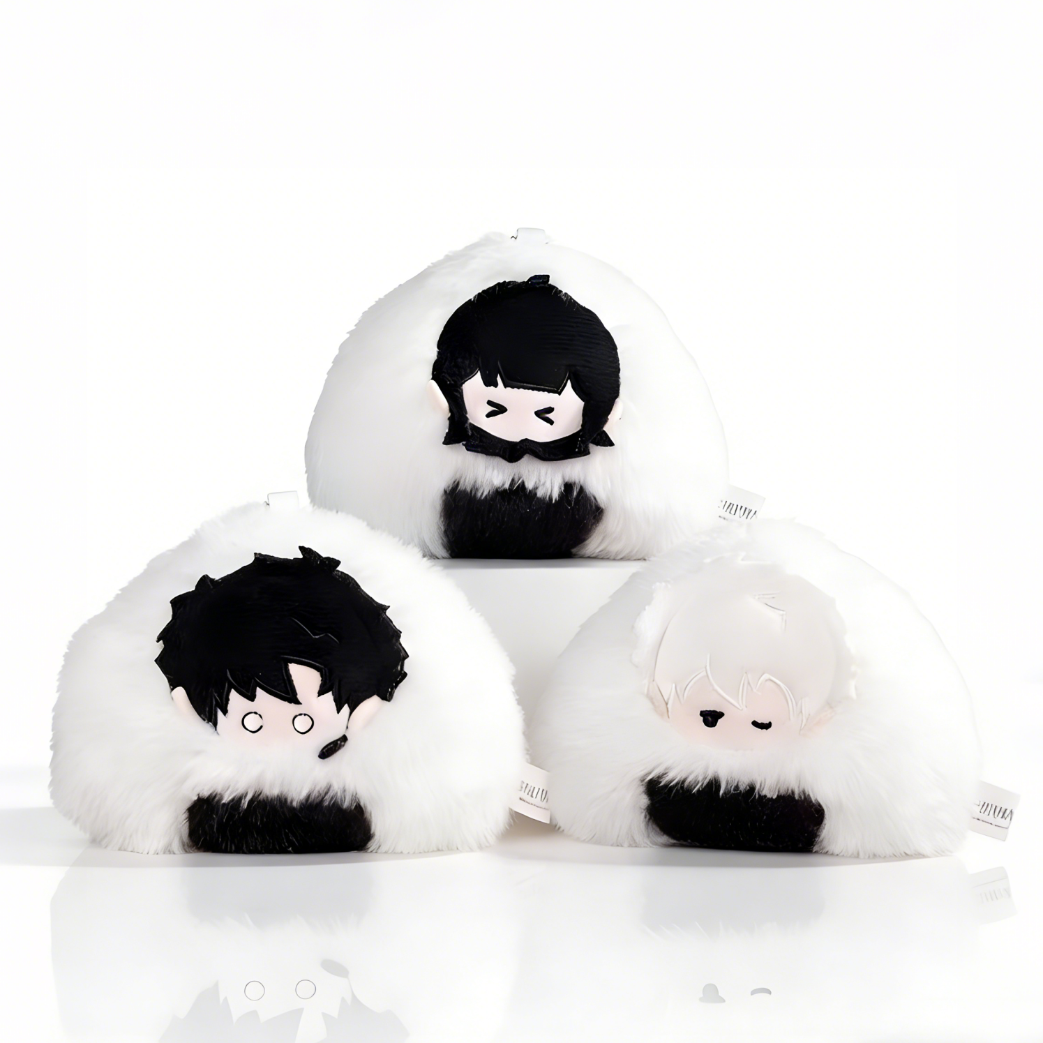 [Official] Link Click | Monochrome Onigiri Mini Plush Mascot (3.54 in) All in