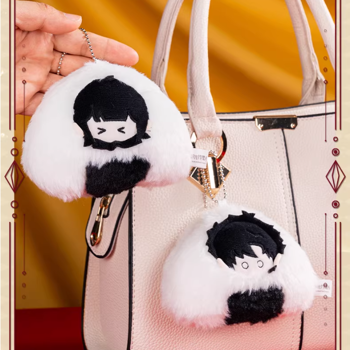 [Official] Link Click | Monochrome Onigiri Mini Plush Mascot (3.54 in)