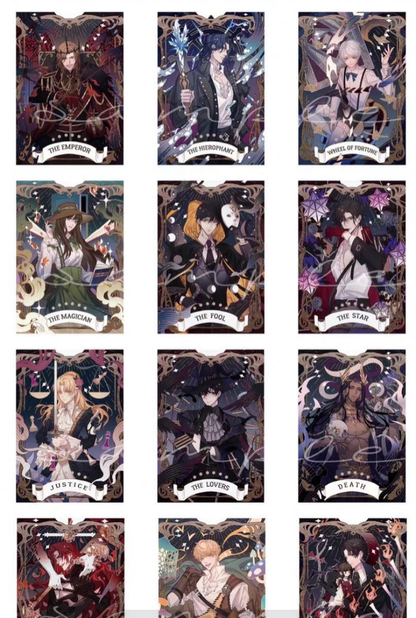 Lord of the Mysteries Paradox Starry Raven tarot card set individual card artwork preview sheet