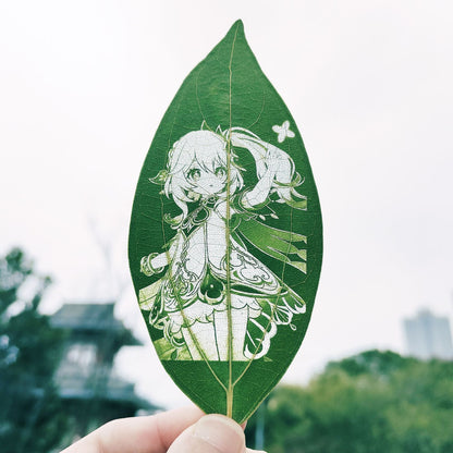 Genshin Impact | Eternal Teyvat Carved Natural Leaf Art Nahida