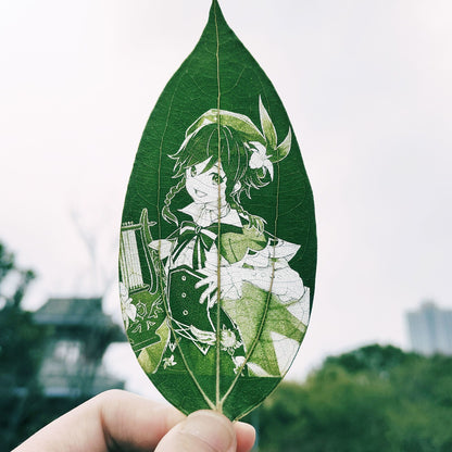 Genshin Impact | Eternal Teyvat Carved Natural Leaf Art Venti