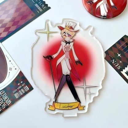Hazbin Hotel Lucifer Acrylic Standee - 6 Inch (15cm) Anime Desk Decor.