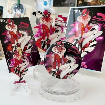 Hazbin Hotel Valentino Acrylic Standee - 6 Inch (15cm) Anime Desk Decor.