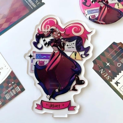 Hazbin Hotel Velvet Acrylic Standee - 6 Inch (15cm) Anime Desk Decor.