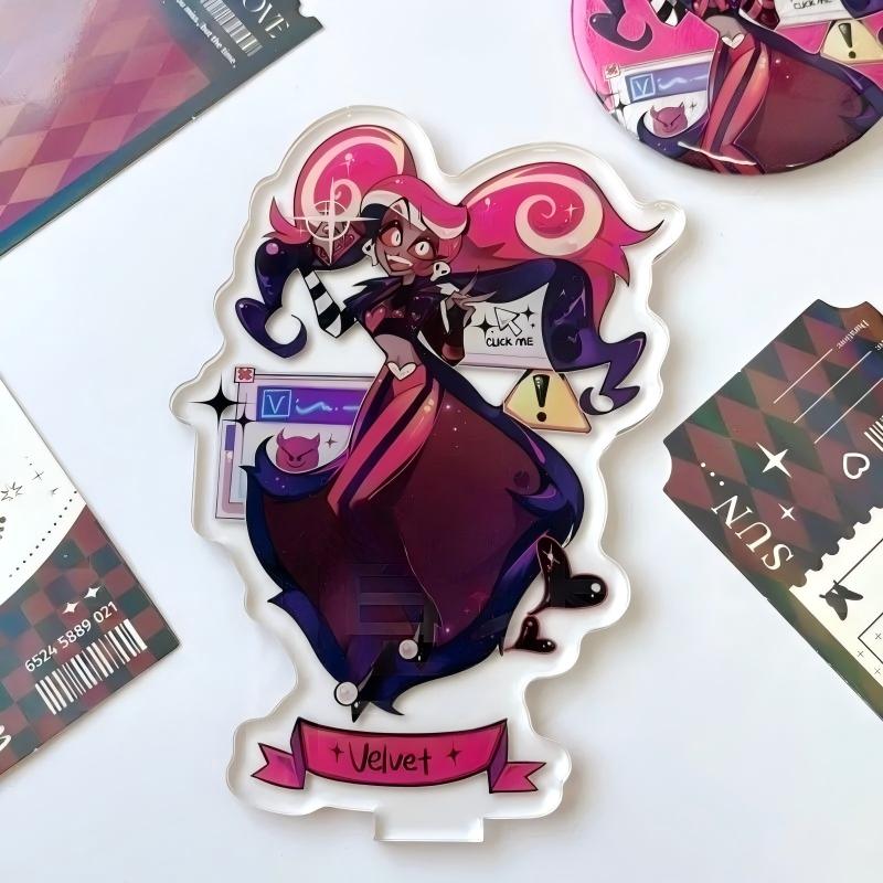 Hazbin Hotel Velvet Acrylic Standee - 6 Inch (15cm) Anime Desk Decor.