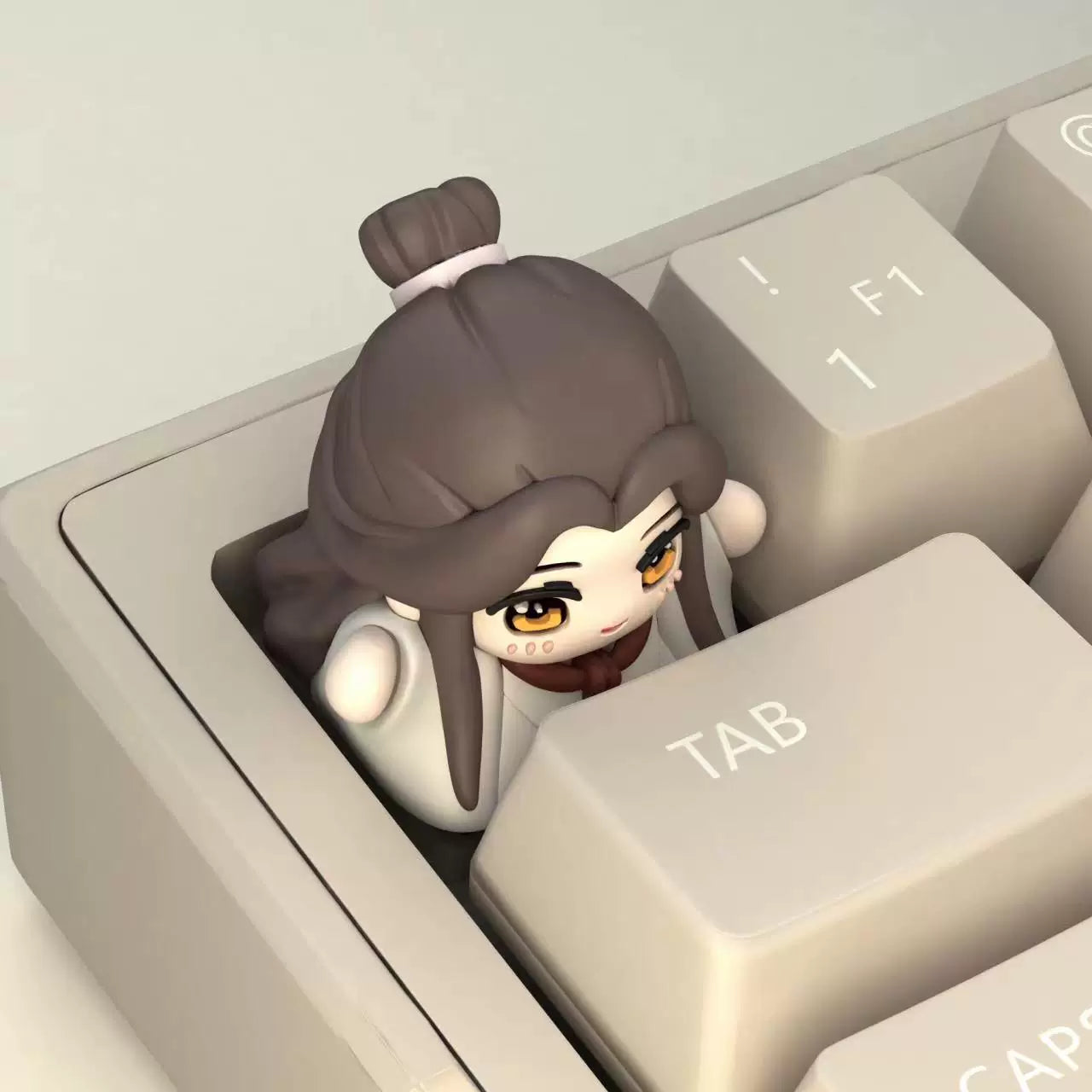 Premium Xie Lian resin keycap inspired by Heaven Official's Blessing (TGCF). This keycap featuring detailed design, perfect for fans.