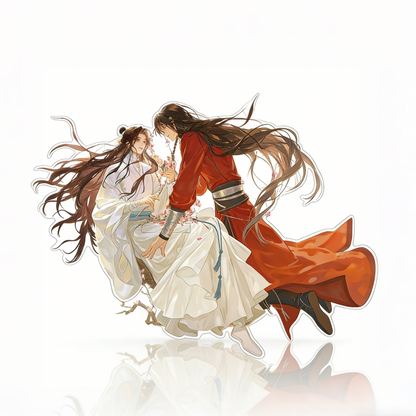 Premium 3D assembly acrylic stand featuring Heaven Official's Blessing (TGCF) Zhao Mu Yu Gong series. Collectible ornament for fans. High-quality display piece.