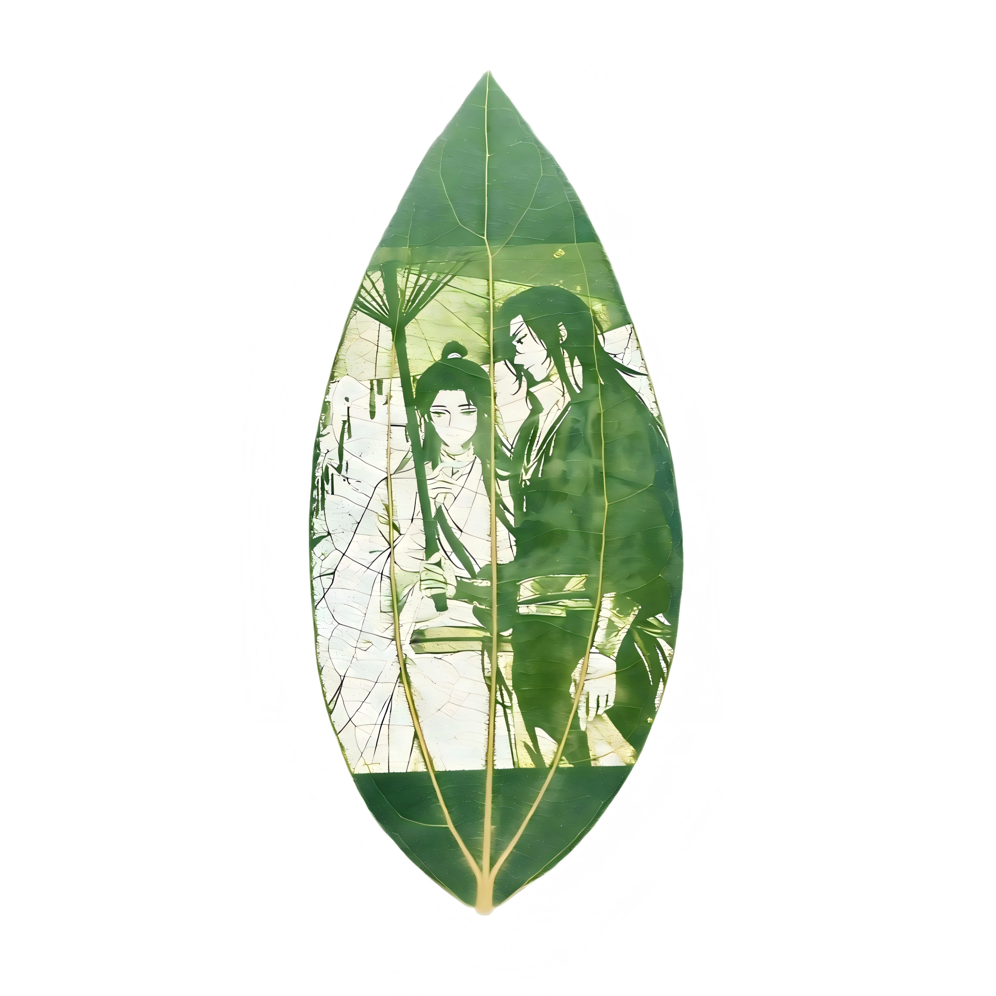 Heaven Official's Blessing | Xie Lian & Hua Cheng Carved Natural Leaf Art