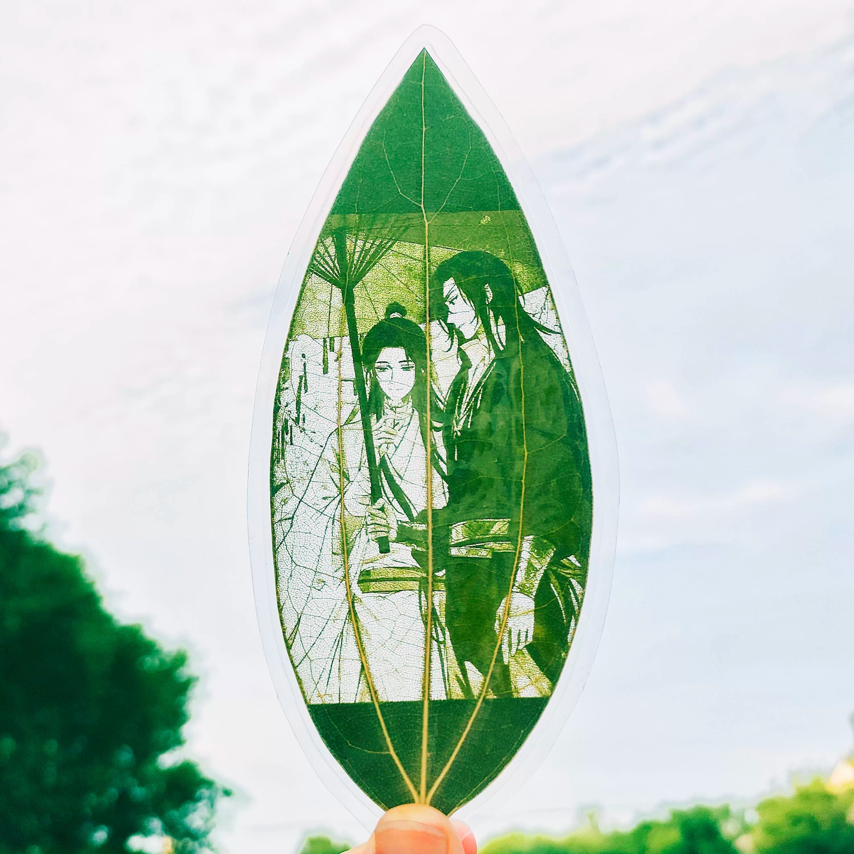 Heaven Official's Blessing | Xie Lian & Hua Cheng Carved Natural Leaf Art Style Two