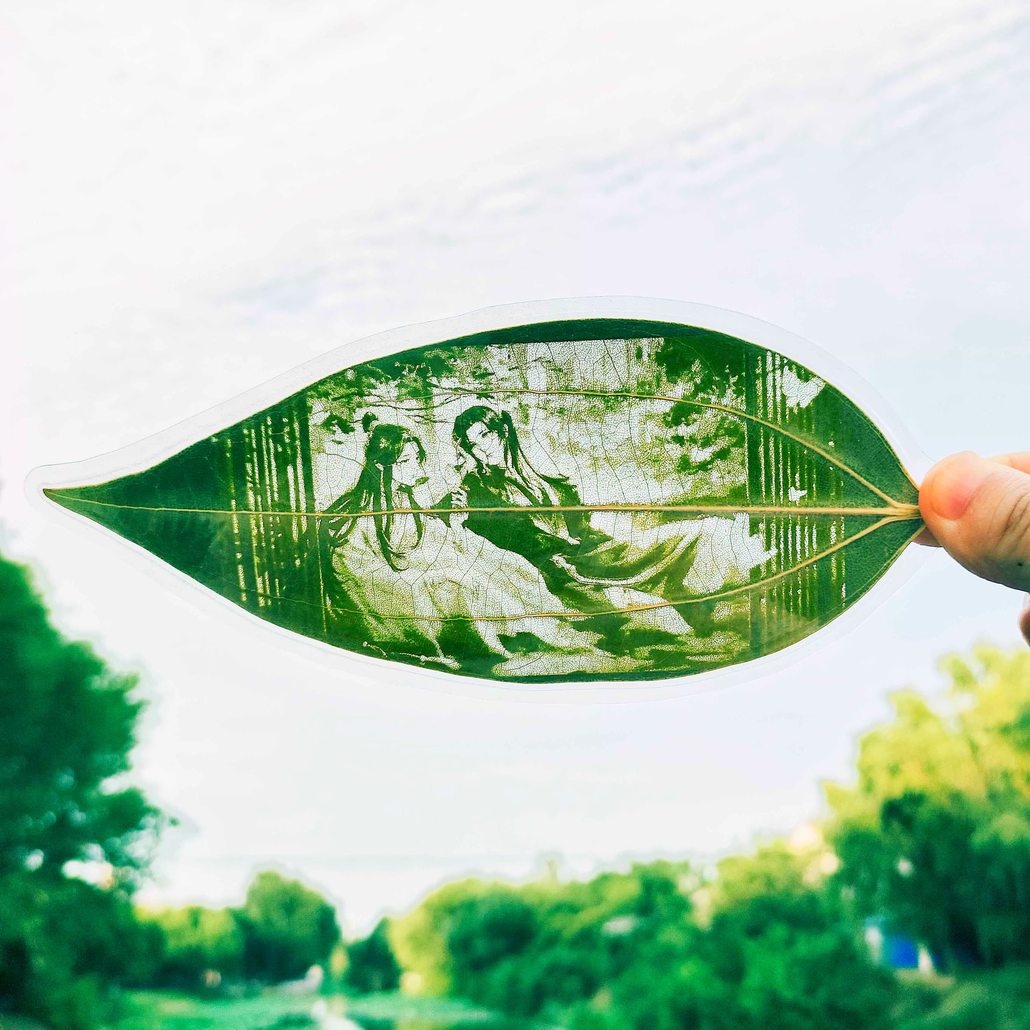 Heaven Official's Blessing | Xie Lian & Hua Cheng Carved Natural Leaf Art Style Seven