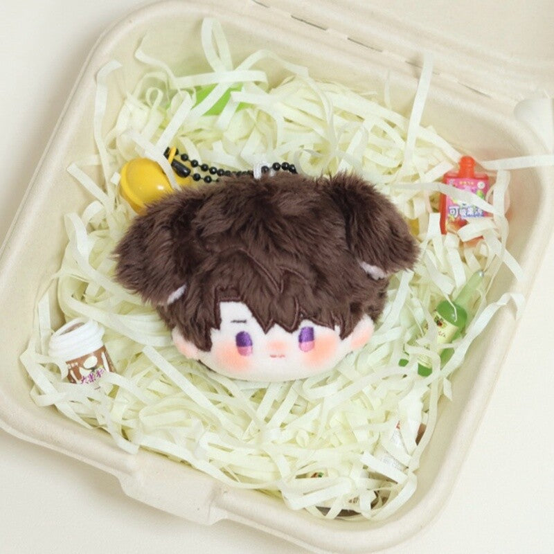 Love and Deepspace Caleb mini plush keychain. 5cm (2")  with exquisite embroidery, soft plush, and metal clasp. 