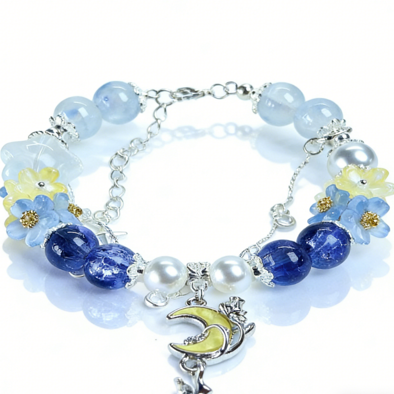 Premium Love and Deepspace glazed crystal & alloy bracelet collection. Elegant fan-art jewelry featuring character-inspired designs. Perfect gift for fans.