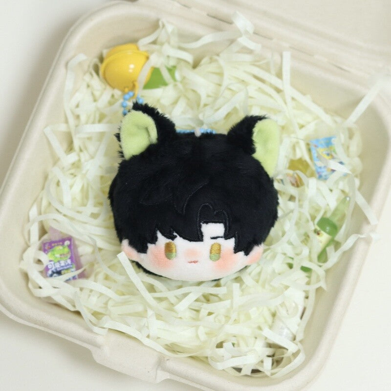 Love and Deepspace Zayne mini plush keychain. 5cm (2")  with exquisite embroidery, soft plush, and metal clasp.