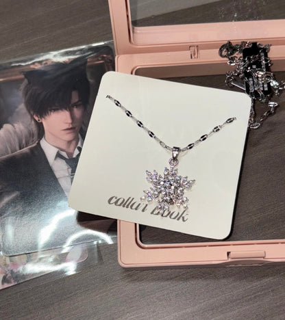 Love and Deepspace Zayne Eternal Snow Necklace. Premium collectible jewelry inspired by the beloved character. Perfect gift for fans and collectors. 