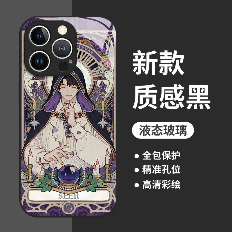 Lord of the Mysteries The Fool glass phone case black style preview