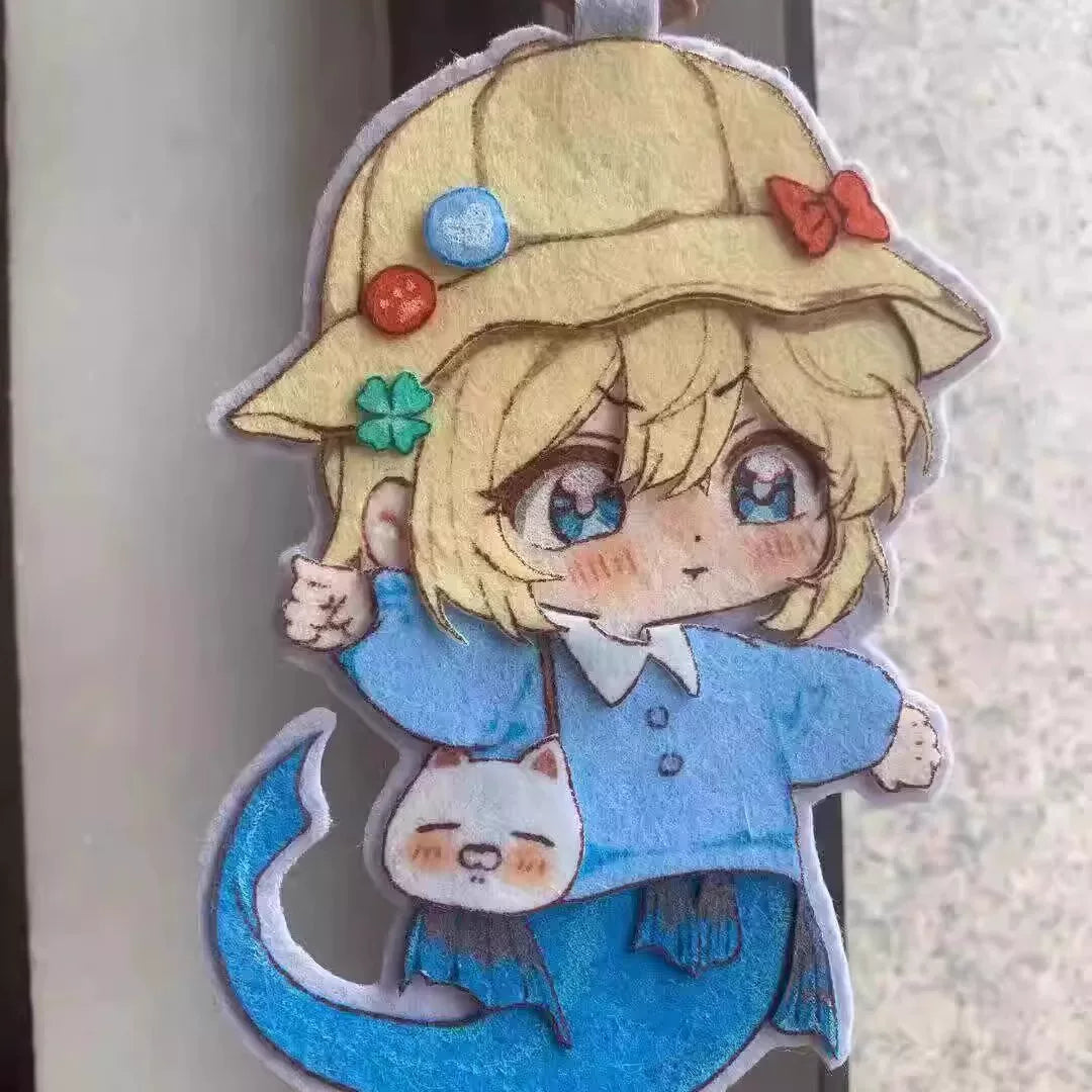 The Fallen Merman Lanbo and Bai Chunian felt keychain charms - image 4