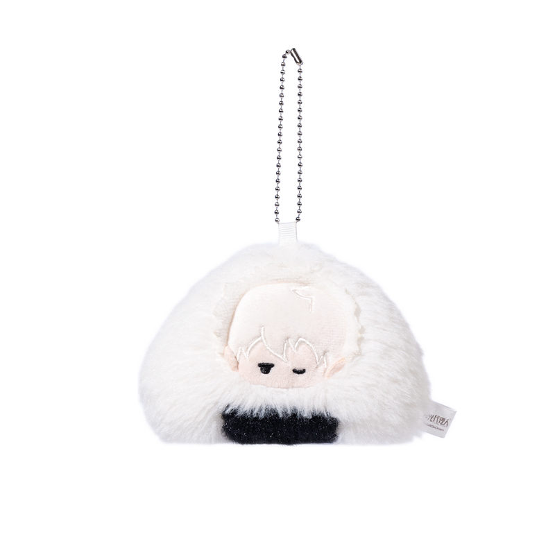[Official] Link Click | Monochrome Onigiri Mini Plush Mascot (3.54 in) Lu Guang
