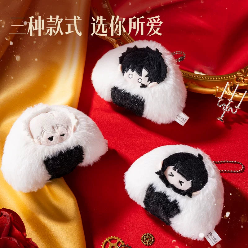 [Official] Link Click | Monochrome Onigiri Mini Plush Mascot (3.54 in)