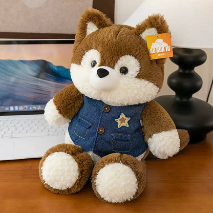 Forest fox running plushies fox wolf and husky animal plush dolls product image 1