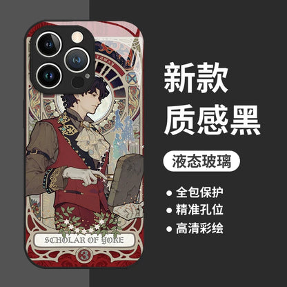 Lord of the Mysteries The Fool glass phone case anti-fingerprint detail