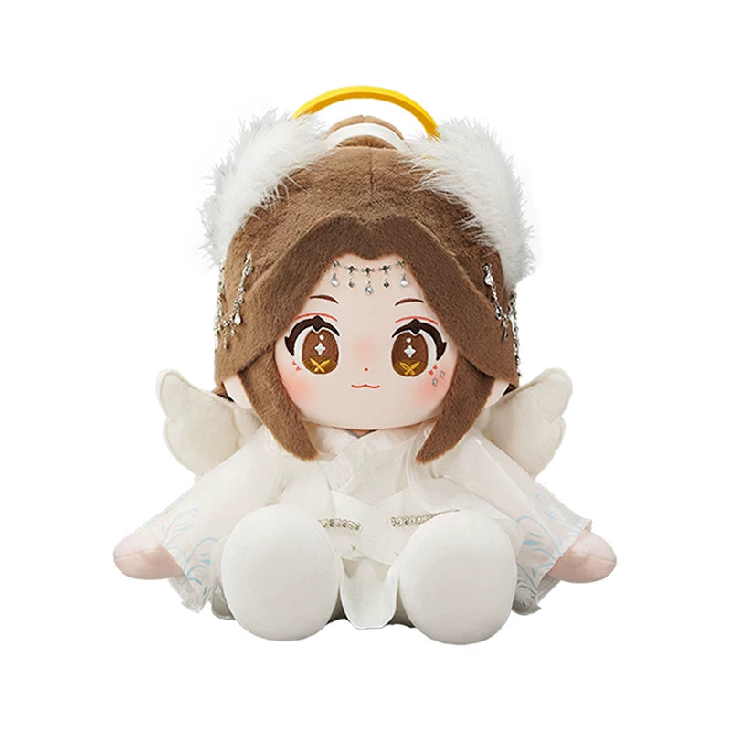 Official MINIDOLL TGCF Angel and Demon Huhu Sitting Plush Doll Angel Xie Lian display detail