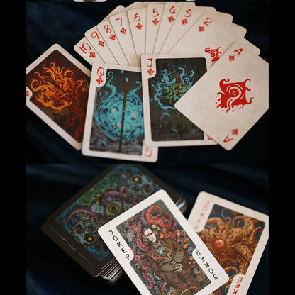 Whispers of the Old Ones | Cthulhu Mythos Tarot Deck & Collector's Artifacts Cthulhu Mythos Playing Cards
