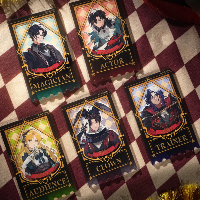 LOTM丨Circus series relief bronzing ticket stub acrylic card