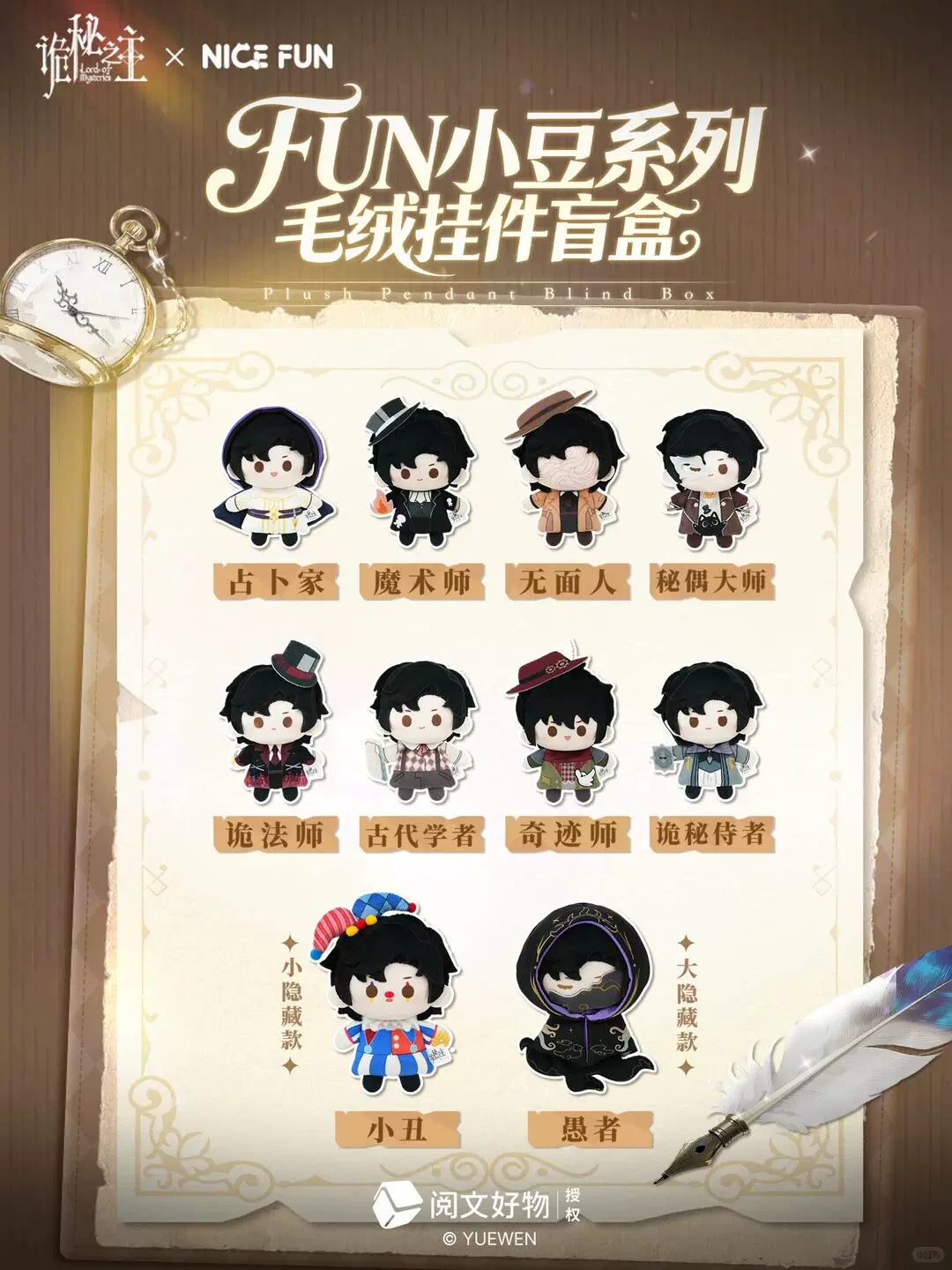 [Official] Klein Path Sequence Plush Pendant Blind Box | 9cm Mystery Figure