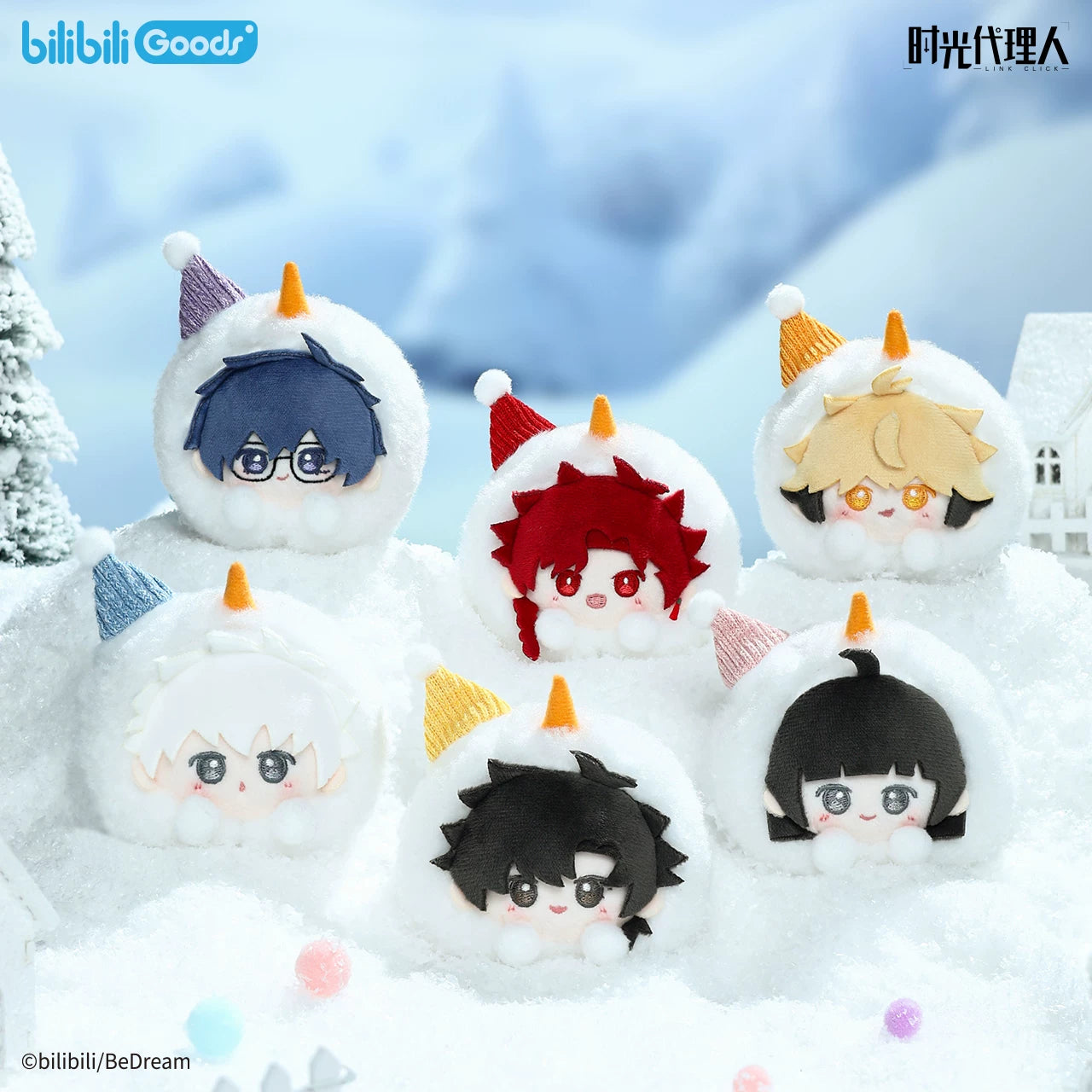 [Official] Link Click | Snowball Series Mini Plush Phone Charm (3.35 in)