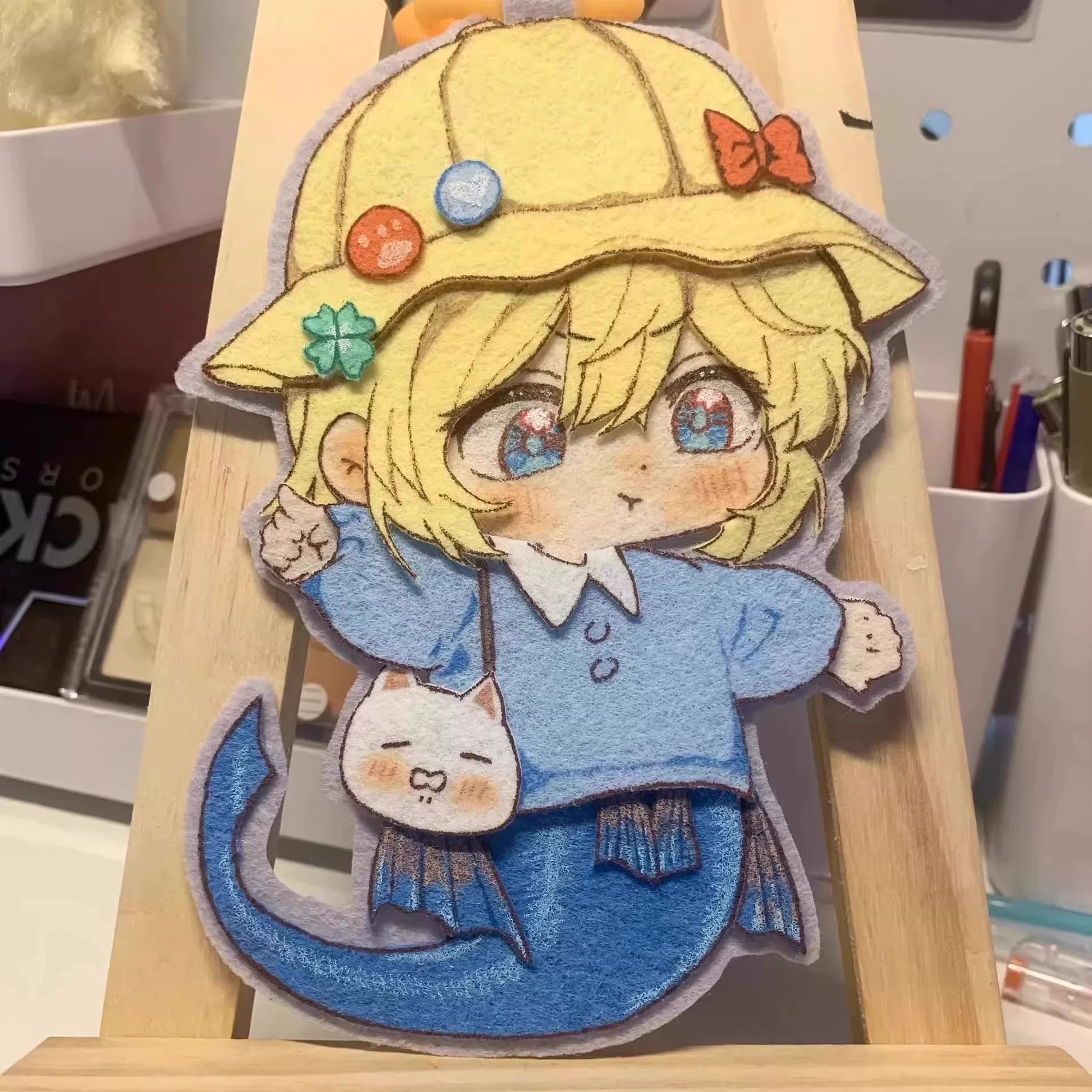 The Fallen Merman Lanbo and Bai Chunian felt keychain charms - image 2