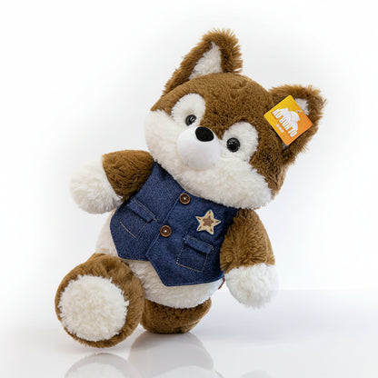 Forest fox running plushies fox wolf and husky animal plush dolls product image 4