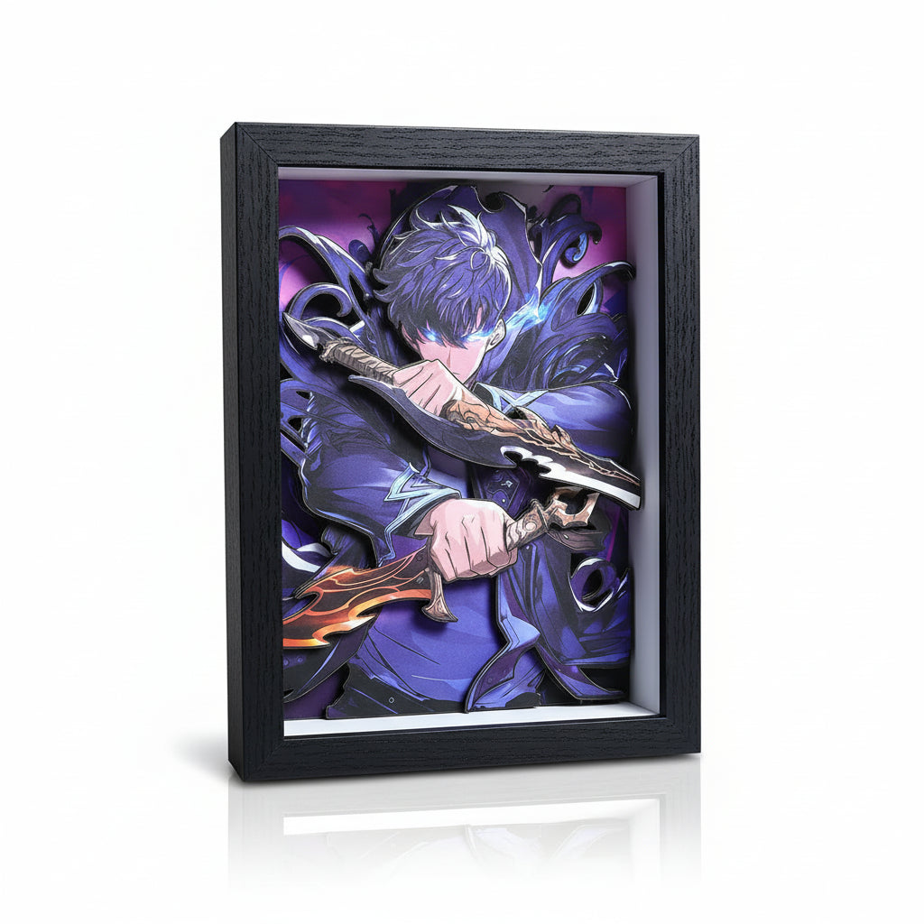 Solo Leveling Sung Jinwoo handmade 3D layered art display product image 7