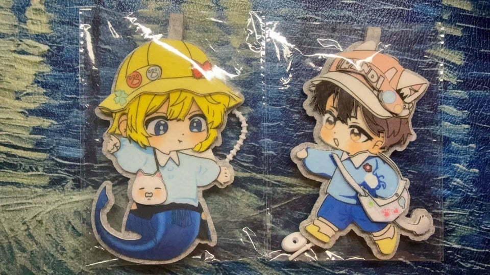 The Fallen Merman | Lanbo & Bai Chunian Felt Keychain Charms
