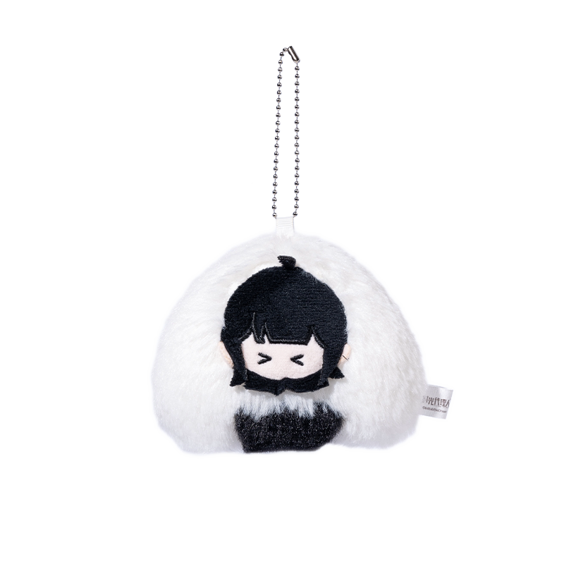 [Official] Link Click | Monochrome Onigiri Mini Plush Mascot (3.54 in) Qiao Ling