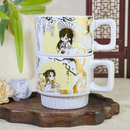 Premium ceramic mug featuring Hua Cheng & Xie Lian from Heaven Official's Blessing (TGCF). High-quality collectible drinkware for fans. 