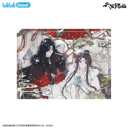 Official TGCF Heaven Official's Blessing quicksand block acrylic stand from Return Through Snow series. Collectible featuring dynamic liquid glitter effect.