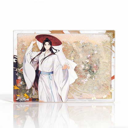 Official Heaven Official's Blessing (TGCF) translucent quicksand ornament. Premium collectible featuring dynamic liquid glitter design. 
