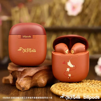 Official TGCF plush wireless earbuds. Soft, protective Heaven Official's Blessing merchandise featuring premium design. 