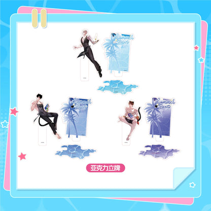 I Became a First-Class Guide complete Summer acrylic stand lineup
