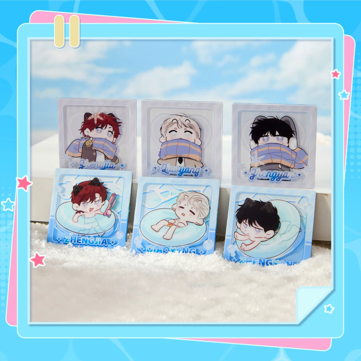 I Became a First-Class Guide winter chibi puzzle fridge magnet designs